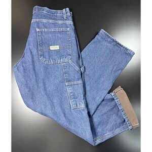 Wrangler Authentic Issue Fleece-Lined Insulated Carpenter Pants Mens 31x31 Denim